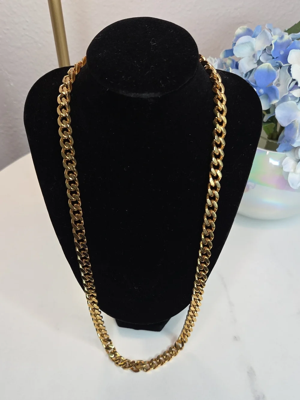 Men's Heavy Gold Cuban Link Chain - Stainless Steel Jewelry